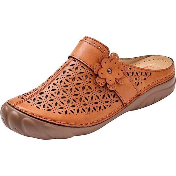 GANE Women Clogs, size 7 Mules Comfort Handmade Flower Slippers Anti Slip - Picture 3 of 9